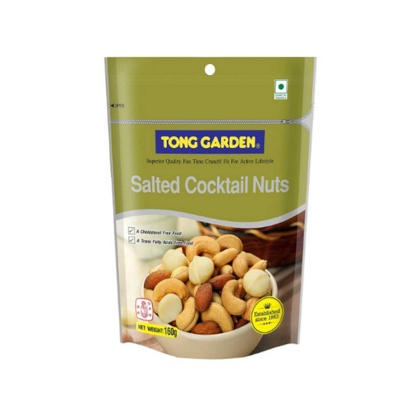TONG GARDEN SALTED COCKTAIL NUTS - POUCH 160 gm